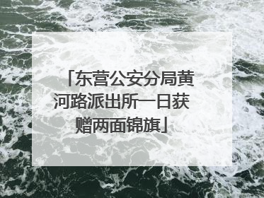 东营公安分局黄河路派出所一日获赠两面锦旗