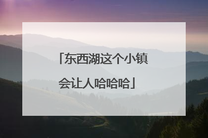 东西湖这个小镇会让人哈哈哈