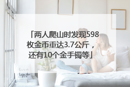 两人爬山时发现598枚金币重达3.7公斤，还有10个金手镯等
