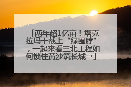 两年超1亿亩！塔克拉玛干戴上“绿围脖”，一起来看三北工程如何锁住黄沙筑长城→