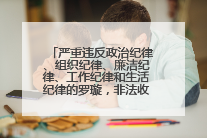 严重违反政治纪律、组织纪律、廉洁纪律、工作纪律和生活纪律的罗璇，非法收受他人巨额财物