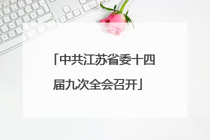 中共江苏省委十四届九次全会召开