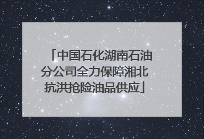 中国石化湖南石油分公司全力保障湘北抗洪抢险油品供应