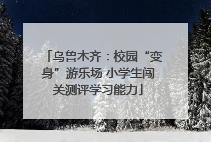 乌鲁木齐：校园“变身”游乐场 小学生闯关测评学习能力