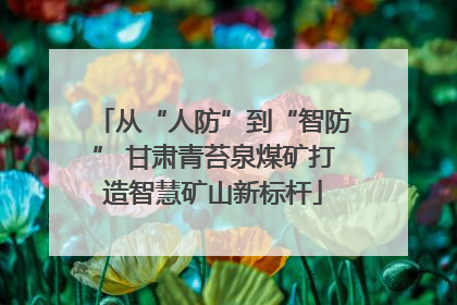 从“人防”到“智防” 甘肃青苔泉煤矿打造智慧矿山新标杆