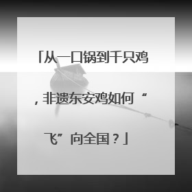 从一口锅到千只鸡，非遗东安鸡如何“飞”向全国？