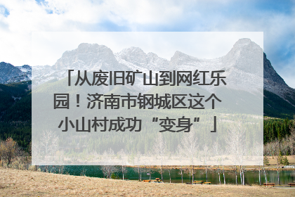 从废旧矿山到网红乐园！济南市钢城区这个小山村成功“变身”