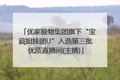 优家极物集团旗下“宝藏姐妹团U”入选第三批优质直播间(主播)