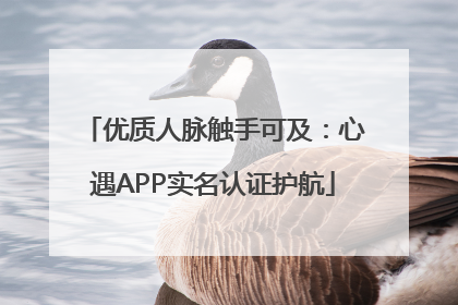 优质人脉触手可及：心遇APP实名认证护航