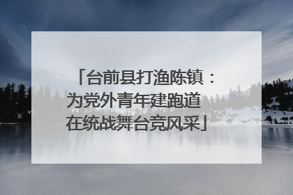 台前县打渔陈镇：为党外青年建跑道 在统战舞台竞风采