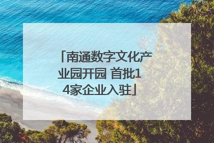 南通数字文化产业园开园 首批14家企业入驻