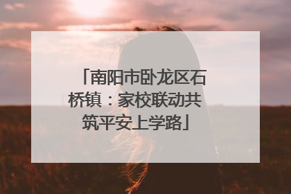 南阳市卧龙区石桥镇：家校联动共筑平安上学路