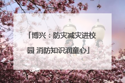博兴：防灾减灾进校园 消防知识润童心