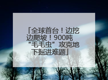 全球首台！边挖边爬坡！900吨“毛毛虫”攻克地下掘进难题