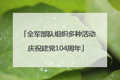 全军部队组织多种活动庆祝建党104周年