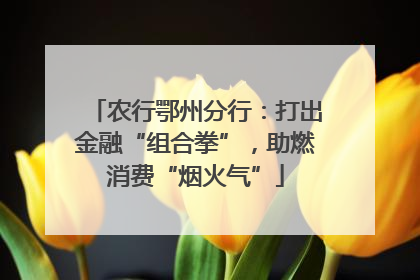 农行鄂州分行：打出金融“组合拳”，助燃消费“烟火气”