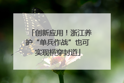 创新应用！浙江养护“单兵作战”也可实现横穿封道