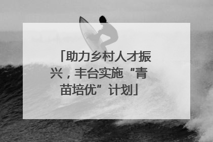 助力乡村人才振兴，丰台实施“青苗培优”计划