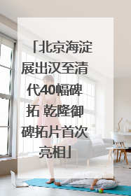 北京海淀展出汉至清代40幅碑拓 乾隆御碑拓片首次亮相