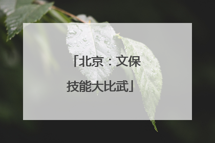 北京：文保技能大比武
