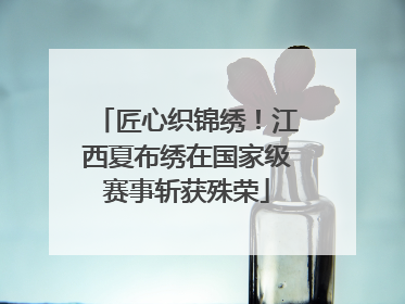 匠心织锦绣！江西夏布绣在国家级赛事斩获殊荣