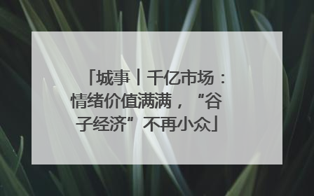 城事︱千亿市场：情绪价值满满，“谷子经济”不再小众