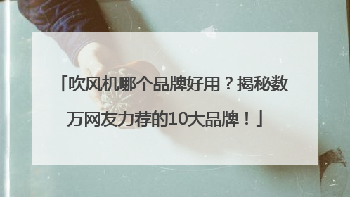 吹风机哪个品牌好用？揭秘数万网友力荐的10大品牌！