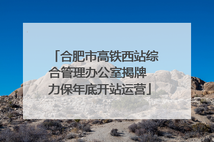 合肥市高铁西站综合管理办公室揭牌 力保年底开站运营