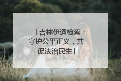 吉林伊通检察：守护公平正义，共促法治民生