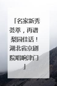 名家新秀荟萃，再谱梨园佳话！湖北省京剧院唱响津门