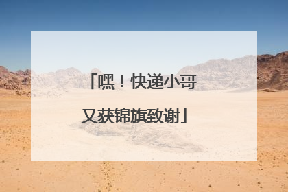 嘿！快递小哥又获锦旗致谢