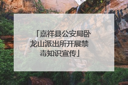 嘉祥县公安局卧龙山派出所开展禁毒知识宣传