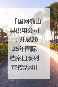 国网确山县供电公司：开展2025年国际档案日系列宣传活动
