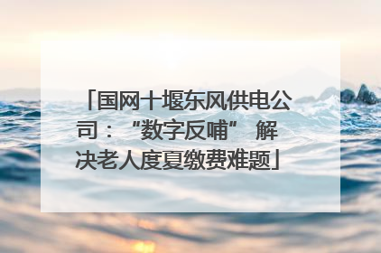 国网十堰东风供电公司：“数字反哺” 解决老人度夏缴费难题