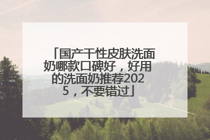 国产干性皮肤洗面奶哪款口碑好，好用的洗面奶推荐2025，不要错过