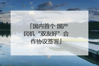 国内首个 国产民机“双友好”合作协议签署