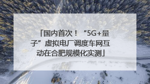国内首次！“5G+量子”虚拟电厂调度车网互动在合肥规模化实测