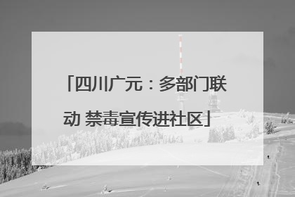 四川广元：多部门联动 禁毒宣传进社区