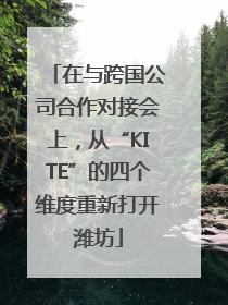 在与跨国公司合作对接会上，从“KITE”的四个维度重新打开潍坊