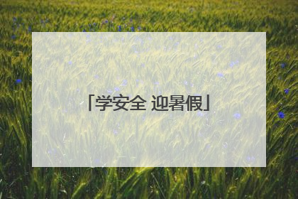 学安全 迎暑假