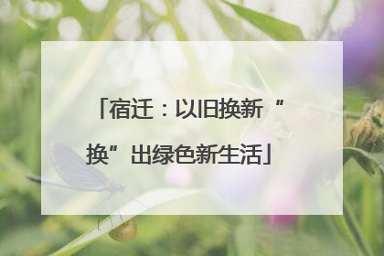 宿迁：以旧换新“换”出绿色新生活