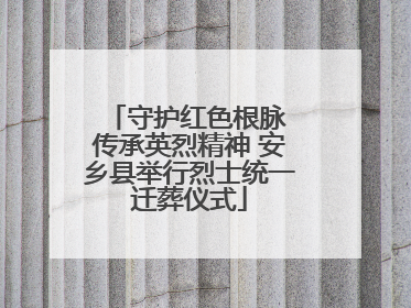 守护红色根脉 传承英烈精神 安乡县举行烈士统一迁葬仪式
