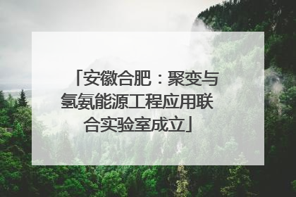 安徽合肥：聚变与氢氨能源工程应用联合实验室成立