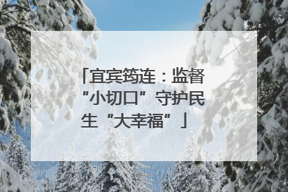 宜宾筠连：监督“小切口”守护民生“大幸福”