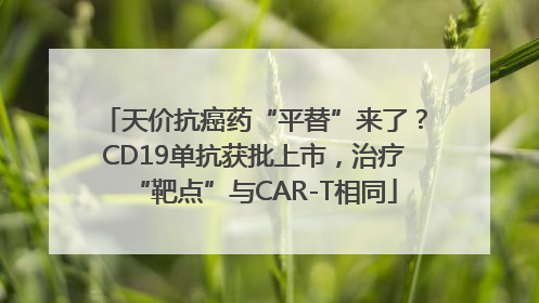天价抗癌药“平替”来了？CD19单抗获批上市，治疗“靶点”与CAR-T相同