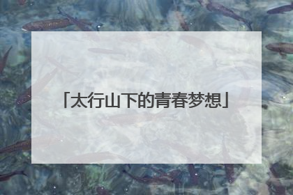 太行山下的青春梦想