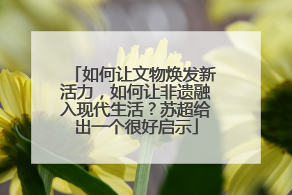 如何让文物焕发新活力，如何让非遗融入现代生活？苏超给出一个很好启示