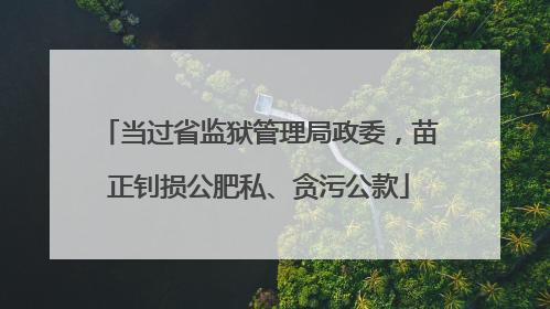 当过省监狱管理局政委，苗正钊损公肥私、贪污公款