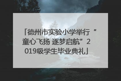 德州市实验小学举行“童心飞扬 逐梦启航”2019级学生毕业典礼