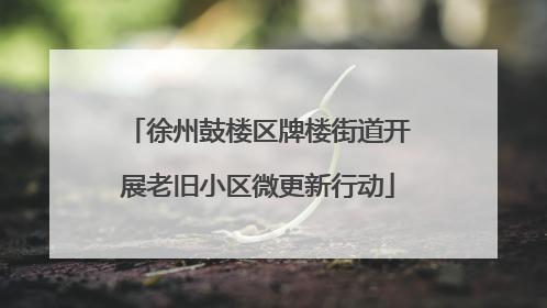 徐州鼓楼区牌楼街道开展老旧小区微更新行动